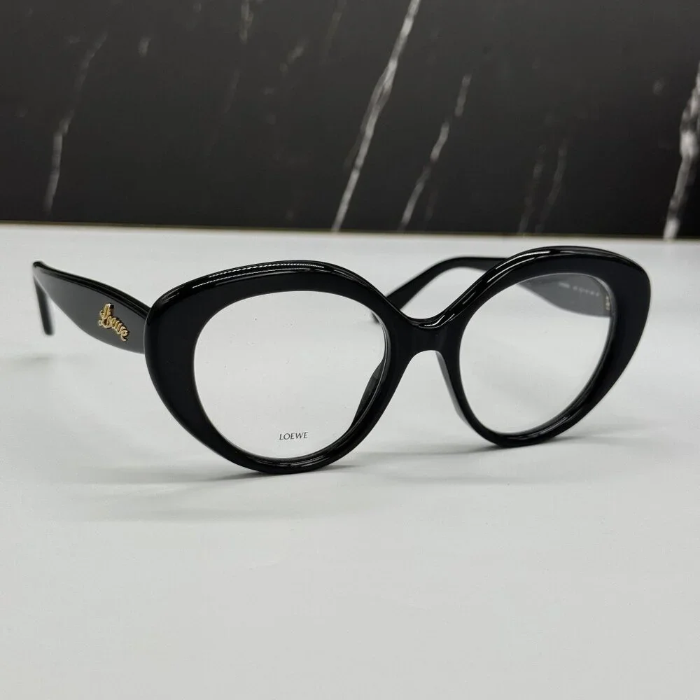 NEW LOEWE LW50088I 001 WOMEN EYEGLASSES BLACK OVAL LOEWE EYEWEAR